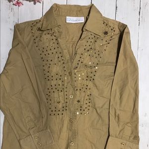 Women’s Liz Claiborne sequin button down shirt